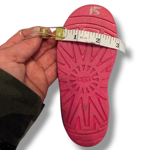 Ugg Rahjee Rain Boots Girl's Size 8 Casual Diva Pink Slip-OnClassic Rubber - Picture 13 of 13